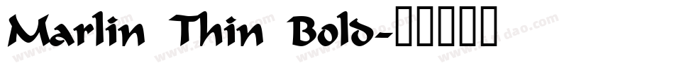 Marlin Thin Bold字体转换